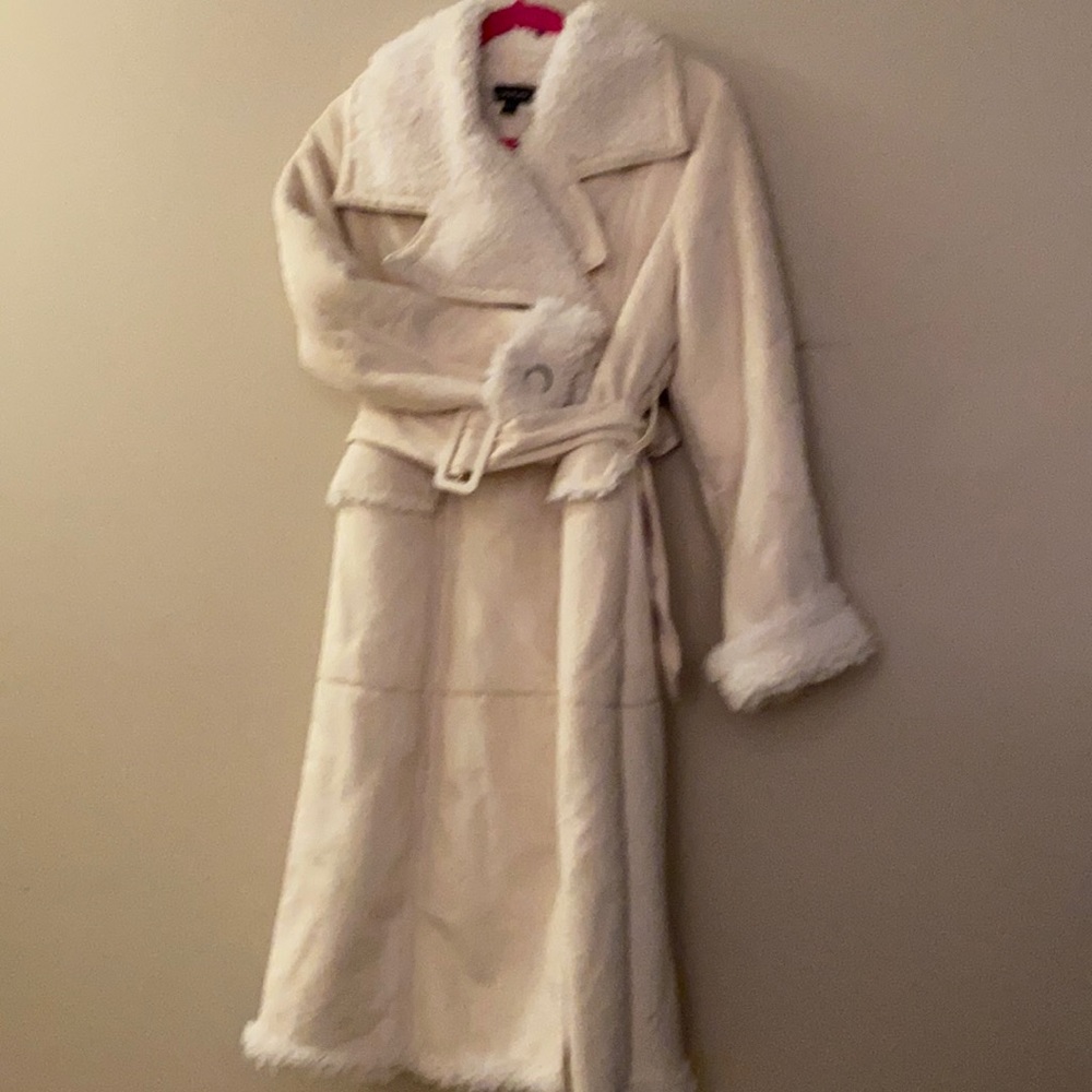 Bebe long Sherpa winter coat